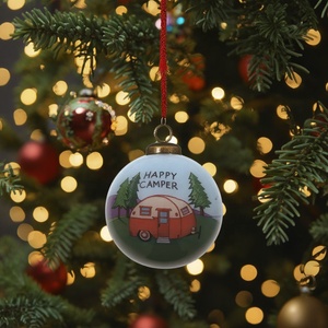 Tùy chỉnh Cây giáng sinh trang trí Glass Ball Hand Painted khuyến mại Đảng trang trí với kích thước và logo tùy chọn - Product Image 2