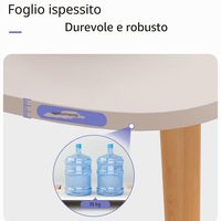 Table basse Adenuo de style moderne du milieu du siècle, en bois et plateau en marbre, design compact pour les petits espaces, 80x45x40cm, écologique et durable