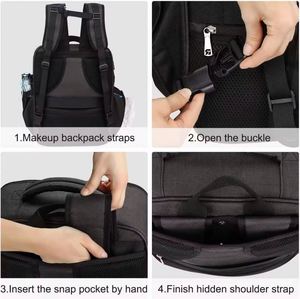 Free Sample <b>Makeup</b> Backpack Large <b>Makeup</b> <b>Case</b> for <b>Makeup</b> Artist Cosmetic Storage Organizer for Women Waterproof Travel Bag Black - Product Image 4