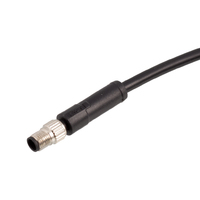 Connecteur de câble moulé droit M5 mâle-femelle 3 ou 4 broches, étanche IP67, non amovible, non blindé