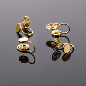 Boucles d'oreilles à clipser en forme de spirale anti-moustiques, en cuivre pur électroplaqué, unisexe, pour un usage quotidien - Product Image 2