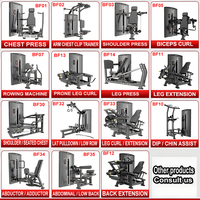 Machine d'entraînement multifonctionnelle à charge par broche pour équipement de salle de sport commercial, avec poids de 160 kg, pour dips assis, à vendre