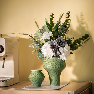 Nuovo Vaso Idroponico Creativo in Ceramica Stile Wabi-Sabi Orientale, Semplice ed Elegante per Soggiorno, Complemento d'Arredo <span class=keywords><strong>di</strong></span> Alta Gamma per Composizioni Floreali Secche - Product Image 1