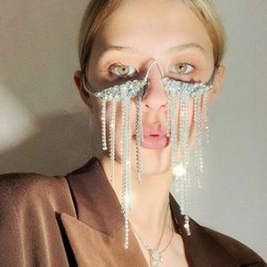 Montures de lunettes sans verres personnalisées de luxe vintage steampunk avec diamants et strass pour femmes - Product Image 2