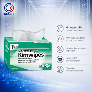 KEXINT fabrique des lingettes Kimwipes sans poussière pour FTTH, papier 100 % pâte <span class=keywords><strong>de</strong></span> bois, papier <span class=keywords><strong>de</strong></span> nettoyage <span class=keywords><strong>de</strong></span> bonne qualité, outils <span class=keywords><strong>de</strong></span> nettoyage pour fibres optiques - Product Image 3