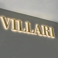 Letrero 3D Personalizado con Retroiluminación LED para Negocios, Letras de Acrílico y Metal, Duradero, para Montar en la Pared, Letrero Publicitario para Negocios