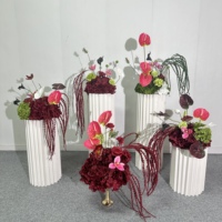 Fleurs artificielles couleur bordeaux pour mariages et fêtes |   Fleurs artificielles chinoises