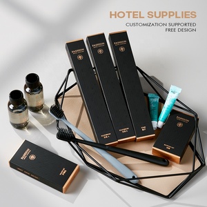 Kit dentale Eco di lusso usa e getta per Hotel a 5 stelle spazzolino da denti con Logo personalizzato con dentifricio Set di articoli da toeletta dell'hotel - Product Image 4