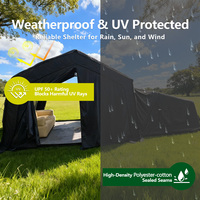 Tente Gonflable Instantanée pour Famille, Cabane Pliable en Polyester Coton Ignifuge pour Camping, Fêtes et Événements