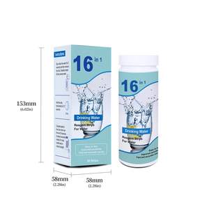 16 em 1 Água Potável Qualidade <span class=keywords><strong>Test</strong></span> Kit 100 Tiras Teste Piscina 16 Parâmetros de PH Nitrito Cloro Total - Product Image 2