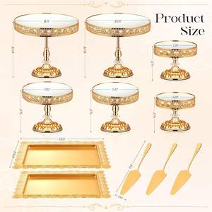 Hot Selling Crystal Eco-Friendly <b>Kitchen</b> Baking Cake and Dessert Decorating Stands with High Quality Cake Tools Dishwasher Safe - Product Image 2
