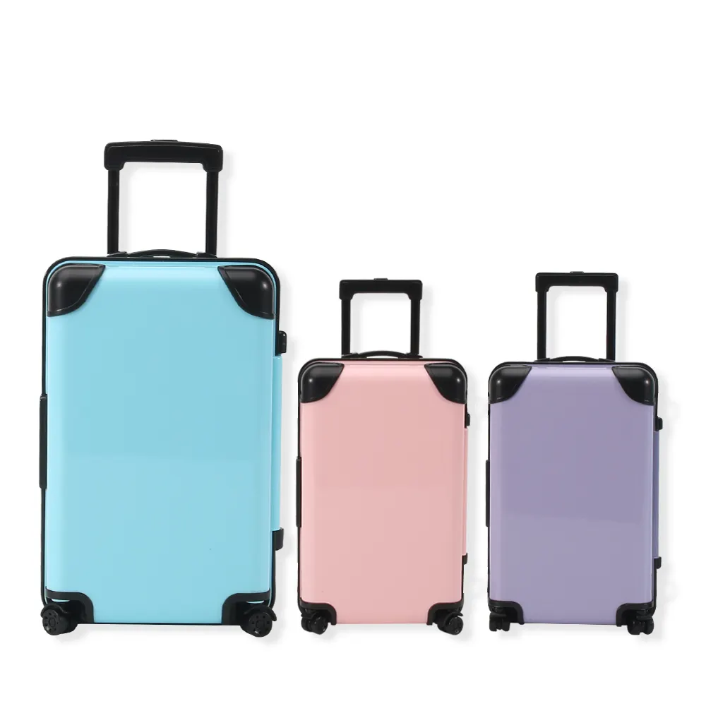 Nouvel arrivage Mallette d'emballage de magasin en plastique Boîte à roulettes miniature Support de téléphone portable Mini valise boîte-cadeau pour voyage