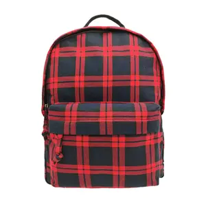 Wholesale and stock of Japanese style artistic plaid student campus forest style leisure backpacks
