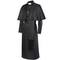 Bata de sotana para hombre, coro, Ministro, clero, púlpito, Túnica de Iglesia litúrgica, cuatro colores