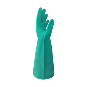 Nhà Máy Giá không thấm nước Heavy Duty Găng tay màu xanh lá cây Nitrile công nghiệp găng tay - Product Image 5