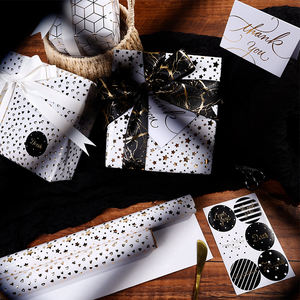 Wholesale 80g Birthday Hot Stamping ArtPaper <b>Tissue</b> 43*300cm Gift Luxury Custom Packaging <b>Wrapping</b> <b>Paper</b> Roll - Product Image 3