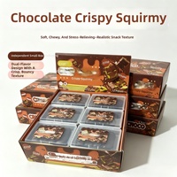 Jouet Squishy Barre de Chocolat Coque Croustillante Extérieur Croquant Intérieur Doux Fausse Barre de Chocolat Jouet Anti-Stress à Presser