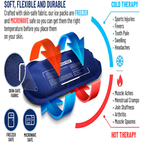 Sanmei OEM Packs de glace en gel réutilisables Pack chaud et froid polyvalent avec enveloppe réglable pour les blessures Pack froid et chaud pour les blessures