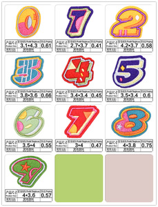 Wholesale High Quality Embroidery Number Alphabet Letters Patch Colorful Iron on <b>Stamp</b> for Kids <b>clothes</b> - Product Image 6