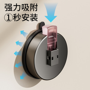 Support mural rectangulaire pour brosse de toilette, couleur gris anthracite, minimaliste, facile à nettoyer, outil de nettoyage pour salle de bain - Product Image 2