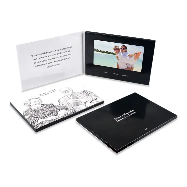 Tanıtım video broşür kartı 7 inç reklam videosu katalog düğün davetiyesi
