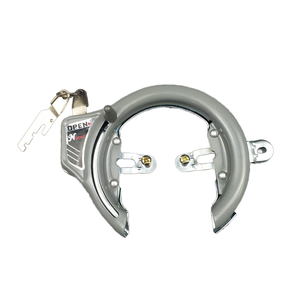 Lucchetto per Bicicletta di Alta Qualità in Acciaio Saimeng Grigio Chiaro con Vernice Elettroforetica Giapponese, a Forma di Ferro di Cavallo, Autodistruttivo con 2 Chiavi - Product Image 1