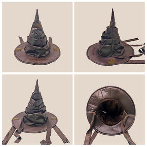 HLC Hot ODM Halloween <span class=keywords><strong>Harry</strong></span> Wizard Hat Hexenbiest Patch Beggar Hat Personnage Dress up Pointed Witch Hat Coiffe Fabricant - Product Image 3