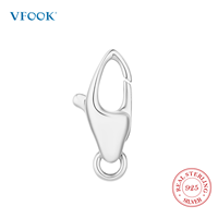 Fermoir Mousqueton Spécial VFOOK avec Anneau Ouvert, Haute Qualité Artisanale, en Argent Sterling 925 pour la Fabrication de Bijoux