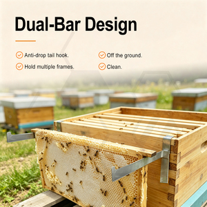 Outil <span class=keywords><strong>d</strong></span>'apiculture en acier inoxydable 201, support de cadre de ruche, support de cadre <span class=keywords><strong>d</strong></span>'<span class=keywords><strong>abeille</strong></span>, <span class=keywords><strong>plaque</strong></span> de 2,55 mm <span class=keywords><strong>d</strong></span>'épaisseur avec crochet anti-chute - Product Image 6