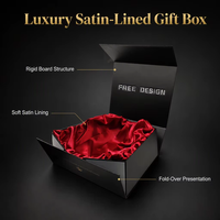 Boîte d'emballage de luxe personnalisée en carton avec logo, doublée de satin de soie, pour sacs à main, pochettes, sandales à talons et chaussures, idéale comme coffret cadeau pour talons et sandales.