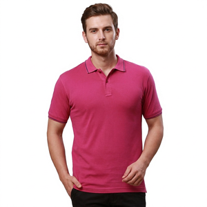 เสื้อโปโลแขนสั้นผู้ชาย สีพื้น สไตล์ลำลอง สำหรับตีกอล์ฟ  รับสกรีนโลโก้ สีตามสั่ง แต่งขอบปกเสื้อตามสั่ง - Product Image 6