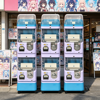 Distributeur automatique de capsules Gacha Tomy personnalisable avec accepteur de pièces, distributeur de capsules japonais à deux niveaux avec vitrine