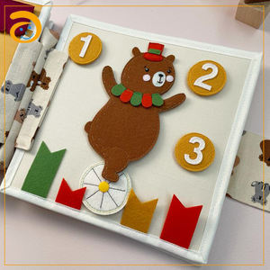 Primi bambini educativi tranquillo libro occupato educazione <span class=keywords><strong>Montessori</strong></span> feltro libro per neonati e bambini giocattolo feltro tessuto libro di stoffa - Product Image 2
