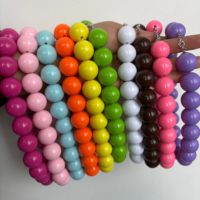 Collier ras du cou tendance pour femme, perles en acrylique brillantes de 20 mm, grosses perles de couleur bonbon, style hawaïen, sexy, cadeau