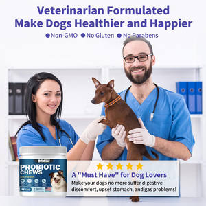 Los probióticos para perros OEM promueven las enzimas digestivas, los probióticos para perros y las enzimas digestivas masticables con prebióticos para la salud intestinal - Product Image 6