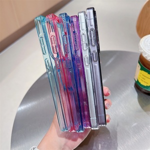 เคสใสแม่เหล็กดูดติดกันแบบมีกลิตเตอร์วิบวับ สำหรับ Samsung S25 Edge S24 Ultra Plus ลายท้องฟ้าเต็มดาว  วัสดุ PC โปร่งใส  บางเฉียบ ป้องกันอย่างดี - Product Image 5