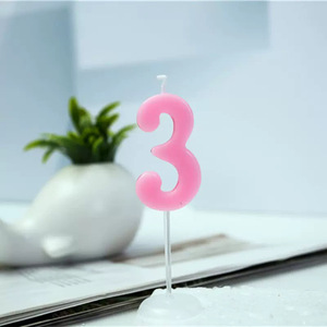 Bougies d'<span class=keywords><strong>anniversaire</strong></span> numérotées de 0 à 9, faites à la main, de haute qualité, en forme de couronne dorée, pour les fêtes d'enfants, avec des couleurs mélangées - Product Image 5