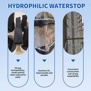 <span class=keywords><strong>Bande</strong></span> d'étanchéité en bentonite hydrophile et expansive PZ/PN pour l'étanchéité des joints de béton |   Certifié ISO CE, expansion de 150 % à 600 % - Product Image 3