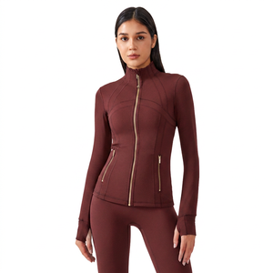 Custom Plus Size Lightweight Women Sportswear Suit Long Sleeves Zipper <b>Jacket</b> High Waist Pants Gym Fitness <b>Yoga</b> Set for Autumn - Product Image 1