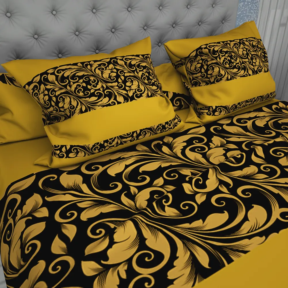 Bindi New Design Pillowcase Duvet Cover Sheet Set Luxury 4 Piece Full Size Bedding Set