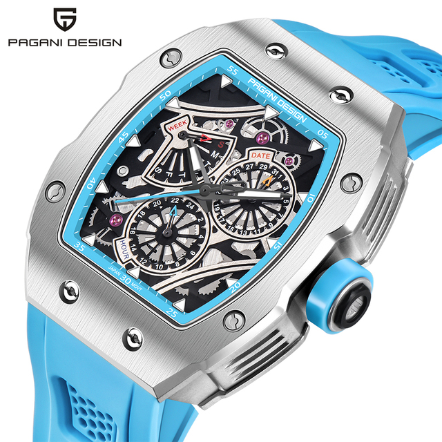 For Luxury Sport Chronograph Quartz Watch Men Stainless Steel 100m Waterproof 41mm Dial Complete Calendar Synthetic
