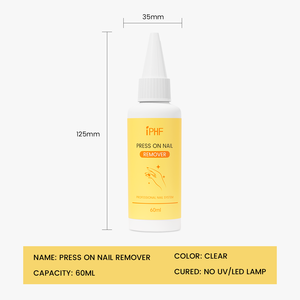 Dissolvant de colle à <span class=keywords><strong>ongles</strong></span> liquide à pression de 60ml pour <span class=keywords><strong>faux</strong></span> <span class=keywords><strong>ongles</strong></span> adhésifs avec retrait facile et rapide de logo personnalisé - Product Image 6