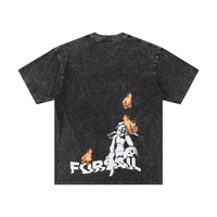 T-shirts pour hommes vintage personnalisés 100% coton tissu tricoté respirant lâche col rond tailles XS 4XL vêtements de rue épais imprimé rappeur