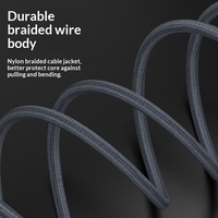 Câble de données magnétique tressé détachable en alliage d'aluminium Type-C USB 5.0 PD 240W pour transfert et charge rapide de téléphones portables et tablettes