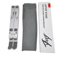 Support portable pliable en alliage d'aluminium pour ordinateur portable avec réglage de l'angle à 7 positions et conception de dissipation thermique pour ordinateurs portables et tablettes