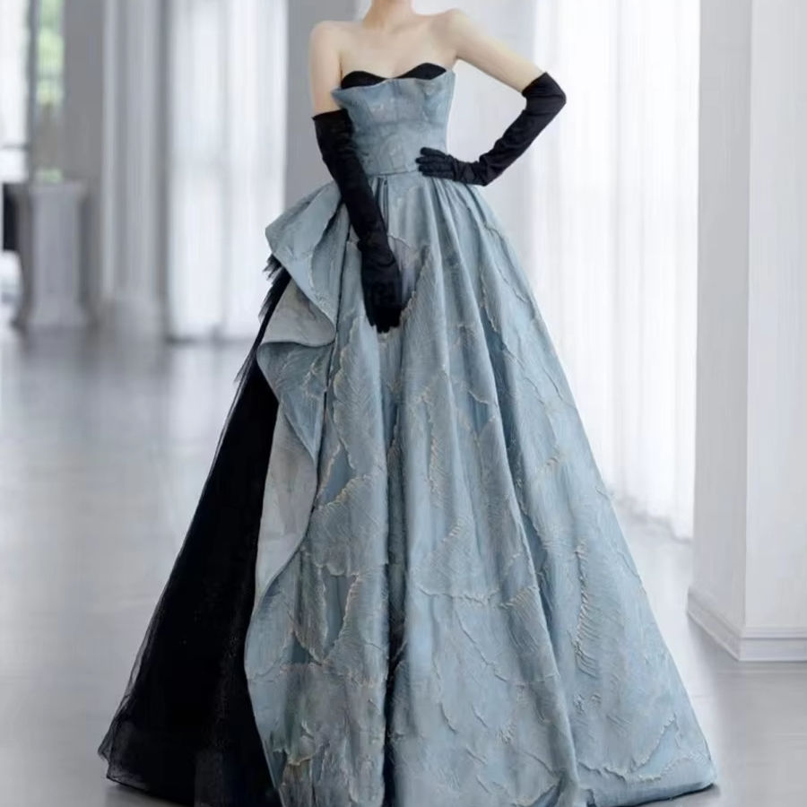 Elegant Grey Blue Wedding Dresses 2023 2024 Trends