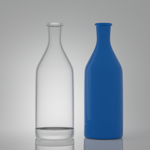<span class=keywords><strong>Botella</strong></span> de Licor de Vidrio Extra Flint de 750 ml Personalizada, Botellas Vacías para Licores con Recubrimiento <span class=keywords><strong>Azul</strong></span> para Vodka y <span class=keywords><strong>Tequila</strong></span> con Corcho, Venta al Por Mayor - Product Image 1