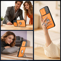 Nouvelle Coque Design pour Oppo Find X9/A6X/Reno15 Pro Max avec Anneau Support Antichoc et Fenêtre Colorée Vibrante, Protection Coulissante