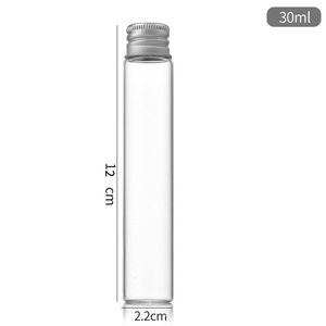 Botella de Vidrio de 22 mm de Diámetro con Tapa de Rosca de Aluminio Plateado, Diseño de Cierre a Presión, Capacidad de 5-12 ml, Opción de Logotipo Personalizado, Conveniente para Polvo - Product Image 6