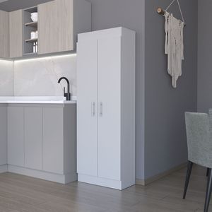 DB Pantry Cabinet Clinton Kitchen White European Design Style RTA Sink Base Cabinets Shaker <b>Melamine</b> <b>Board</b> Island for Apartments - Product Image 5